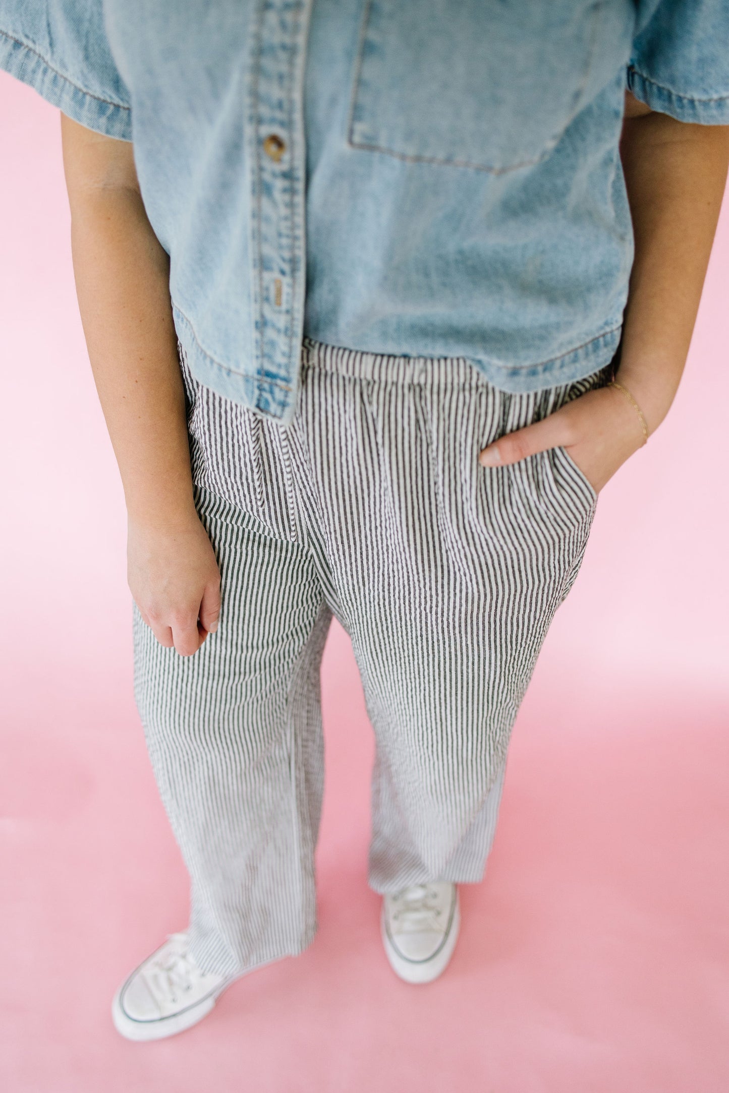 *Hattie Stripe Wide Leg Pants - Lettie Boutique
