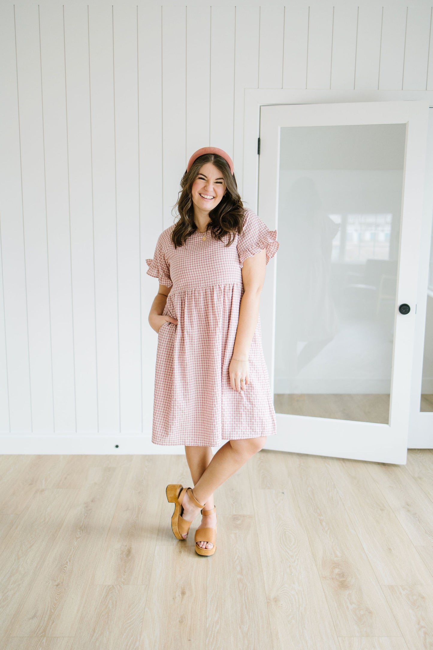 Laramie Gingham Midi Dress