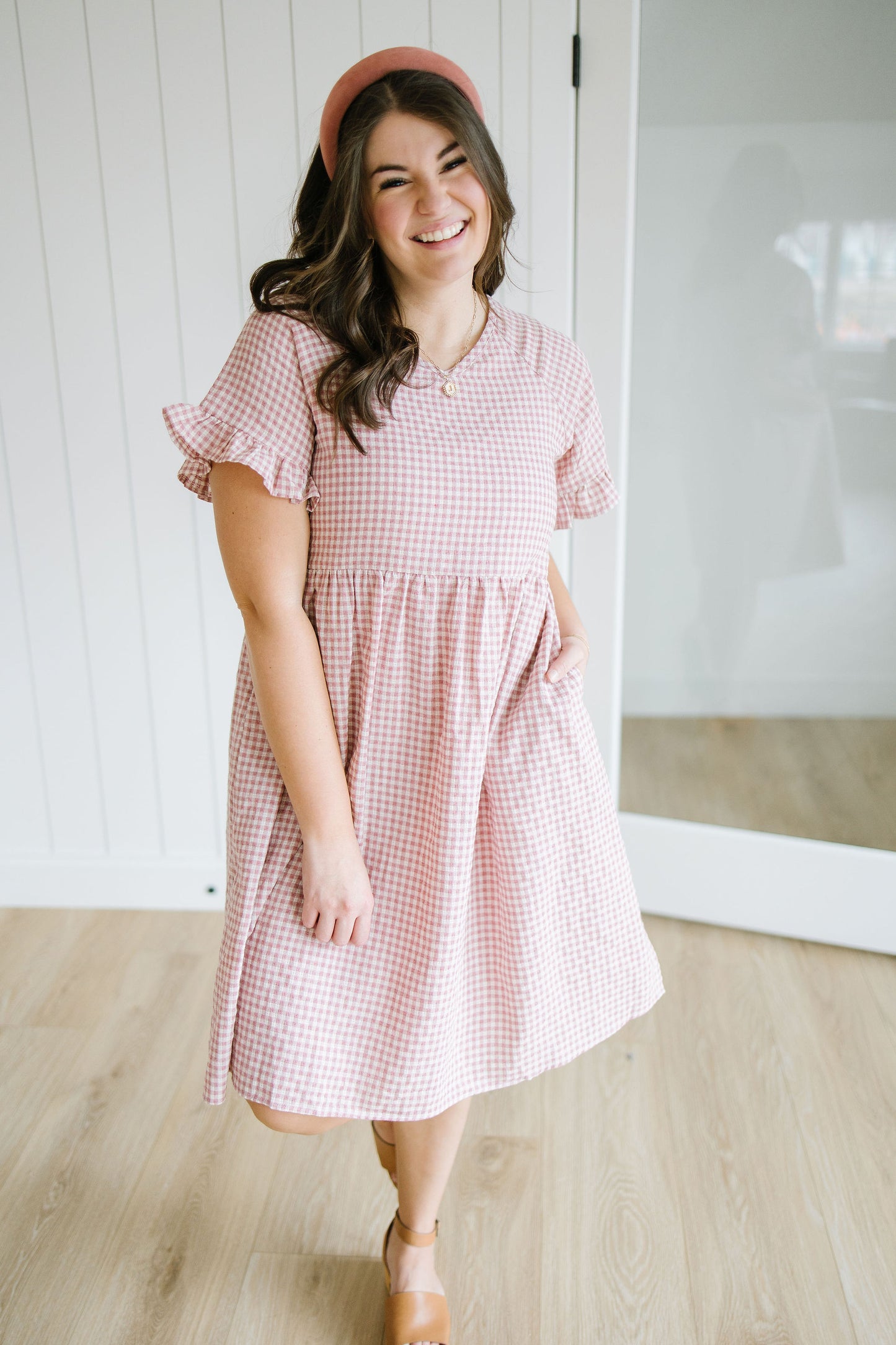 Laramie Gingham Midi Dress