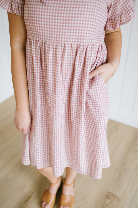 Laramie Gingham Midi Dress
