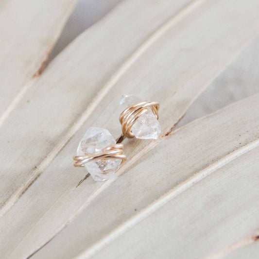 Herkimer Diamond Stud Earrings - Lettie Boutique