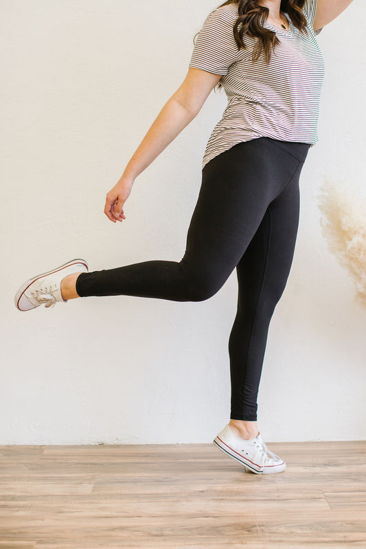 Ginny Leggings in Black - Lettie Boutique