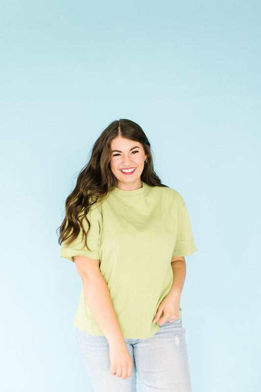 Forever Oversized Tee in Palm Green