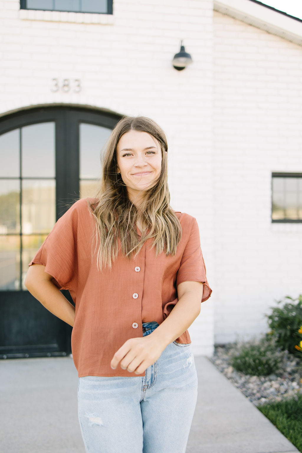 Que Bonita Button Down Top - Lettie Boutique