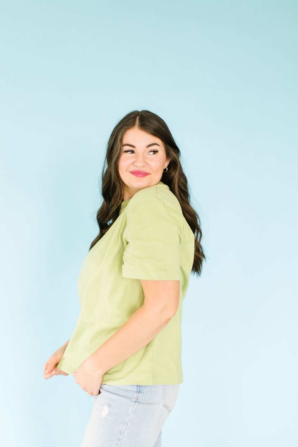 Forever Oversized Tee in Palm Green